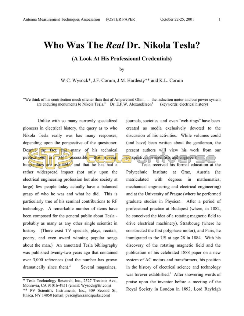 Preview of Who Was The Real Dr. Nikola Tesla? article
