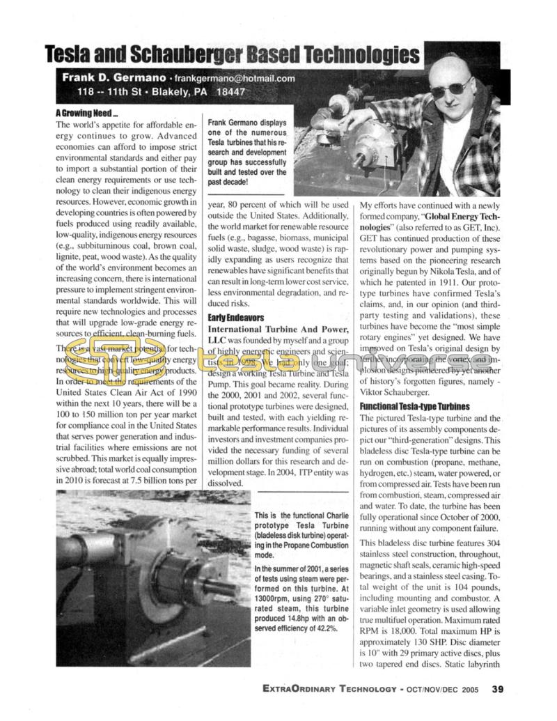 Preview of Tesla and Schauberger Based Technologies article