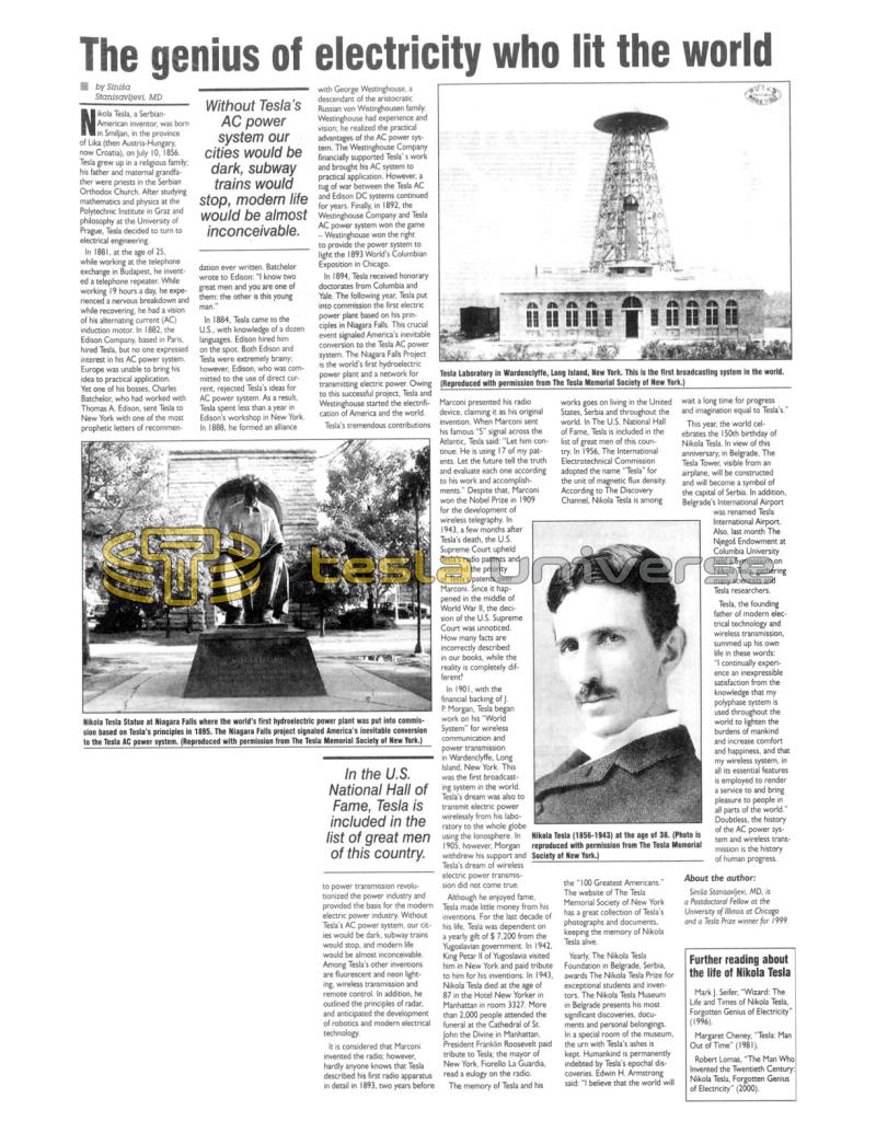 Preview of The Genius of Electricity Who Lit the World article