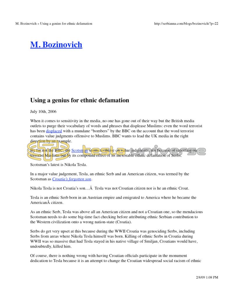 Preview of Using a Genius for Ethnic Defamation article