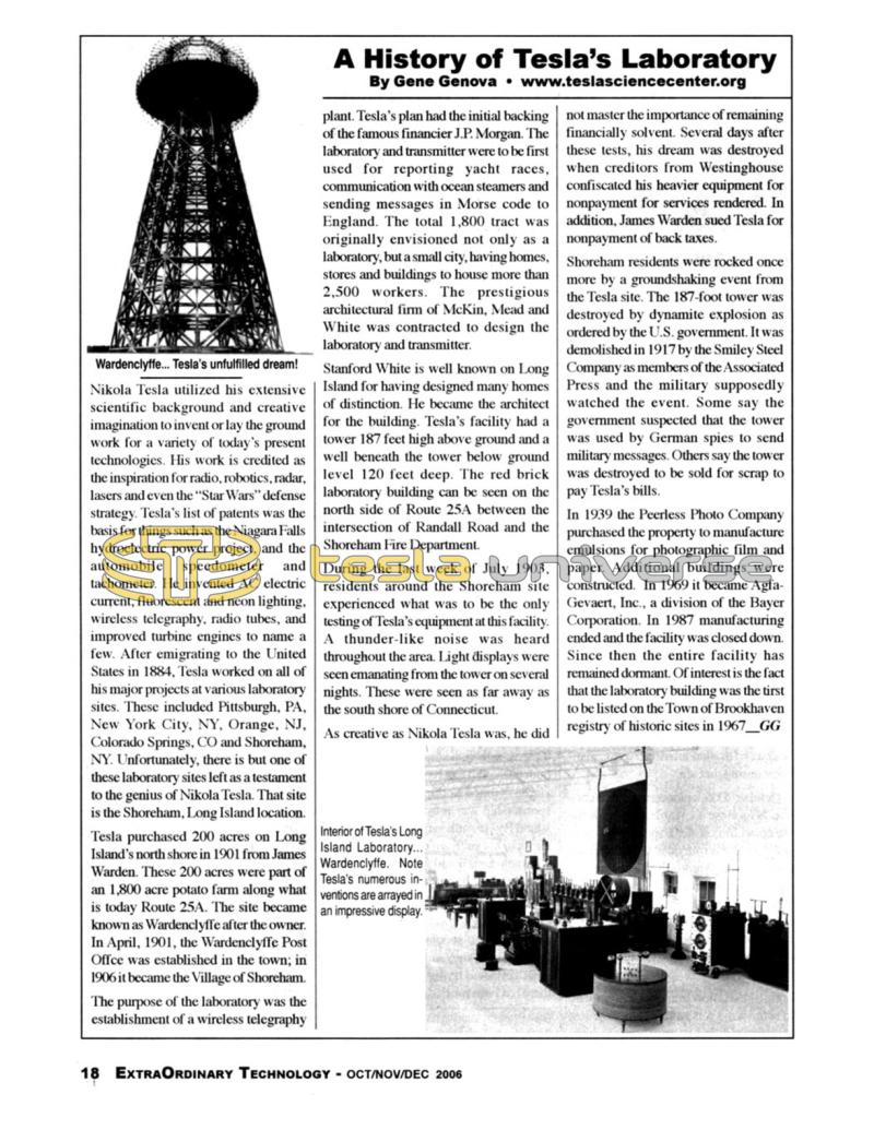 Preview of A History of Tesla's Laboratory article