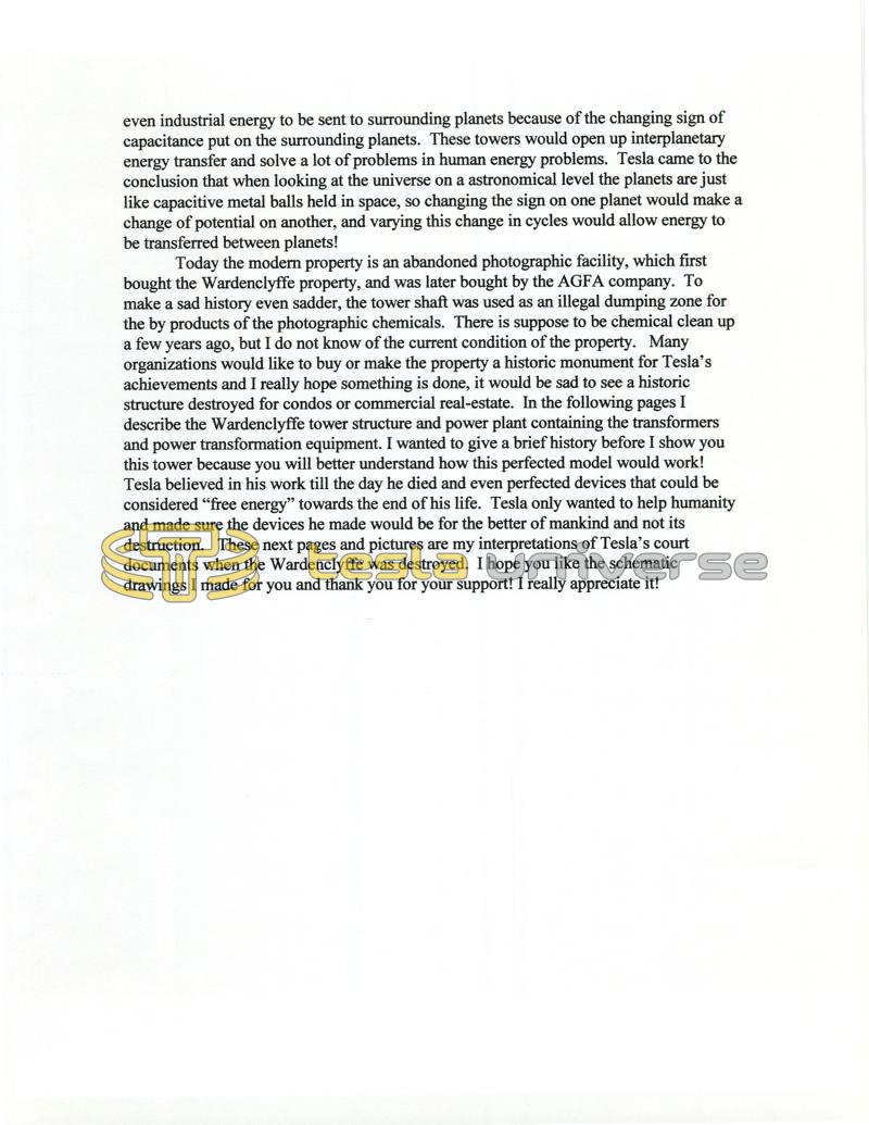 Wardenclyffe Tower Schematic Wireless Powerplant and Internet - Page 5