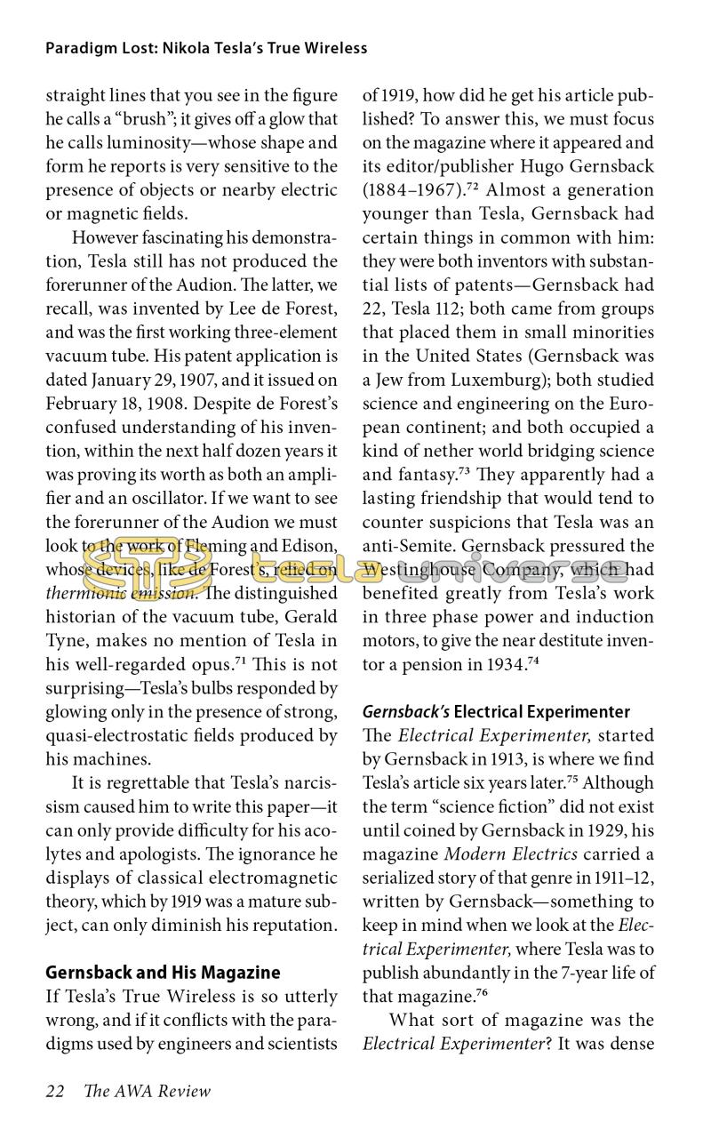 Paradigm Lost: Nikola Tesla's True Wireless - Page 22