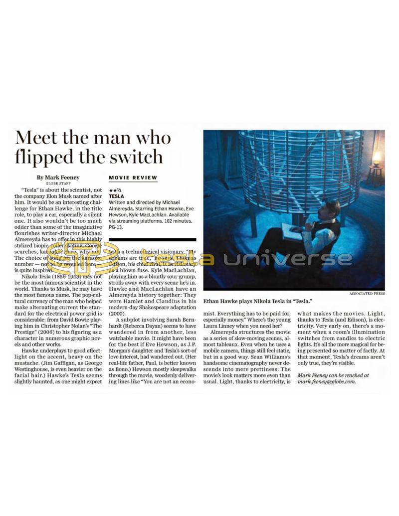 Preview of Meet the man who flipped the switch (2020 "Tesla" Movie Review) article