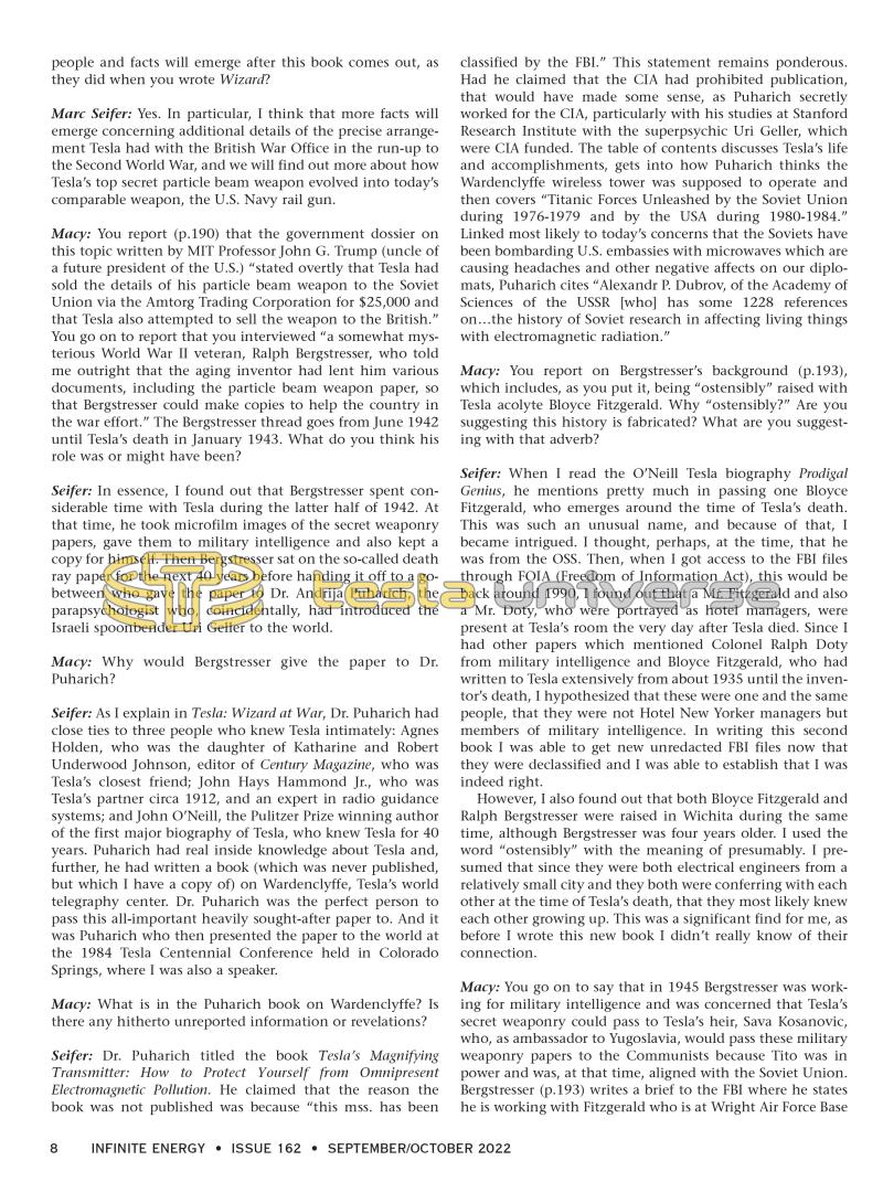 Marc Seifer and the Unsolved Mysteries of Nikola Tesla - Page 8