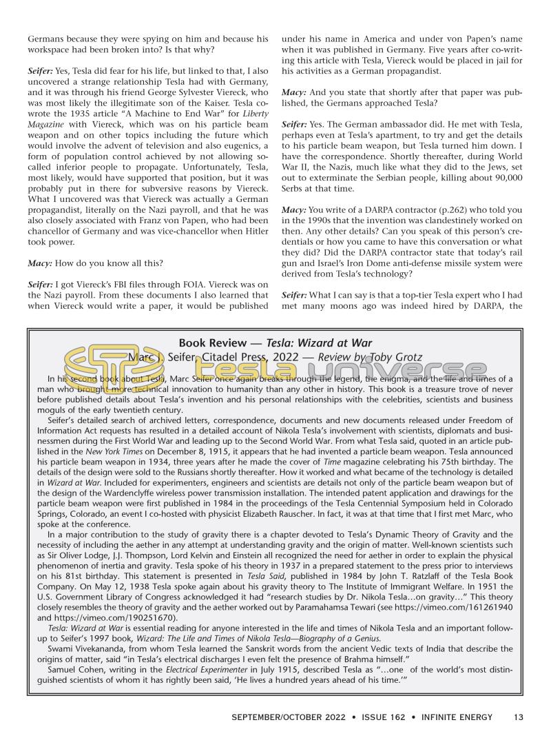 Marc Seifer and the Unsolved Mysteries of Nikola Tesla - Page 13