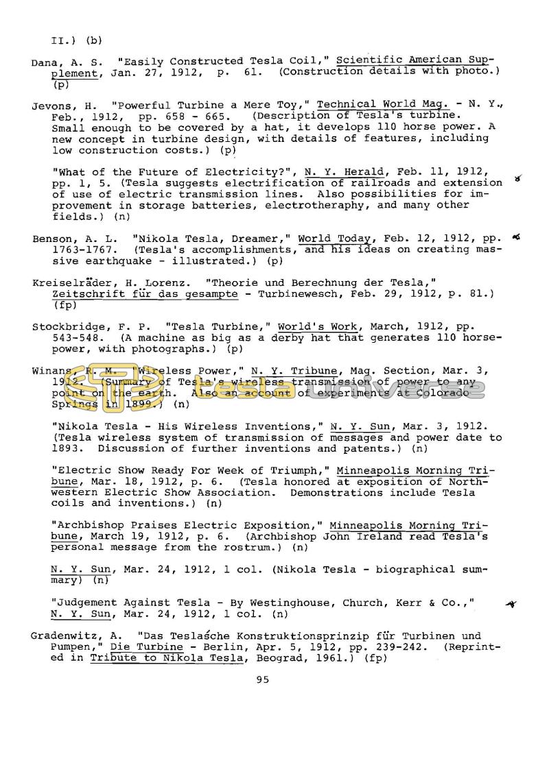 Dr. Nikola Tesla Bibliography - Page 95