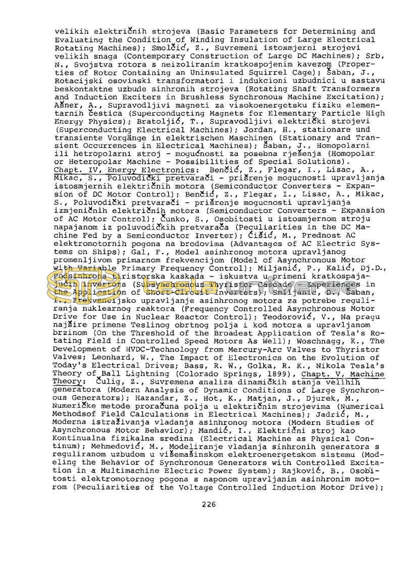 Dr. Nikola Tesla Bibliography - Page 226