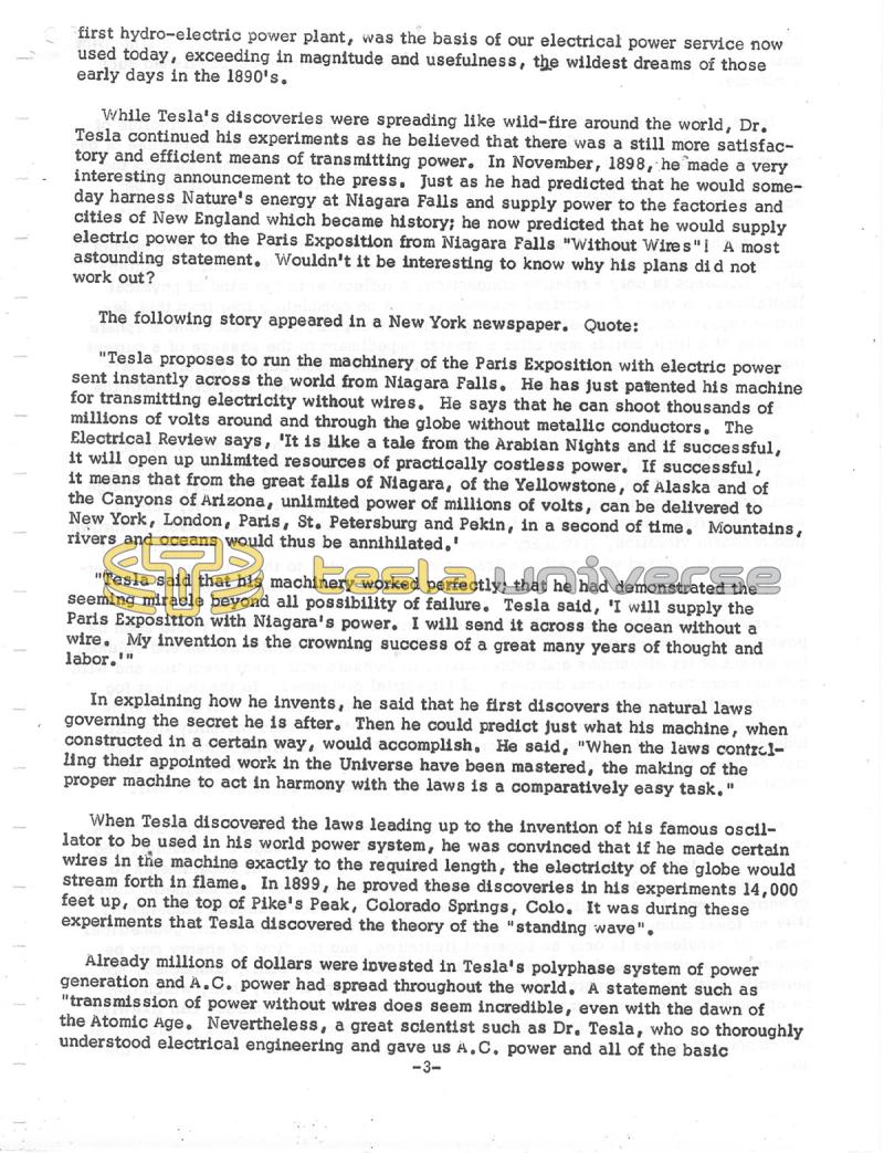 Dr. Nikola Tesla: The Forgotten Super Man of Our Industrial Age - Page 3