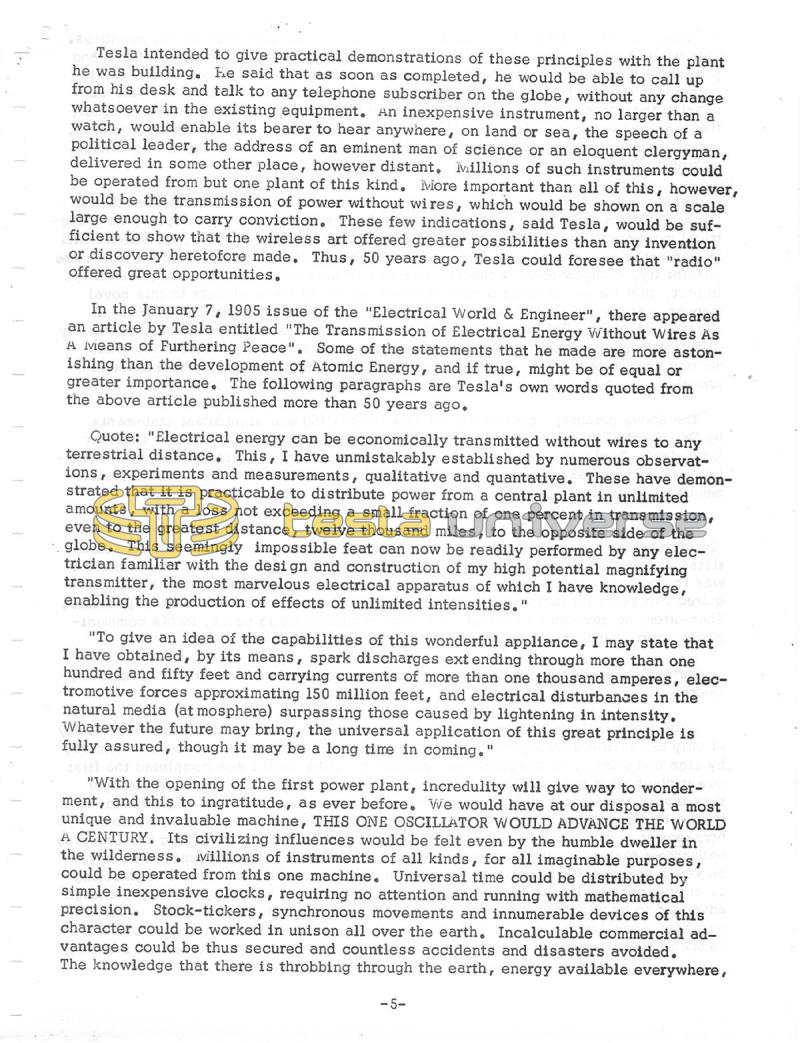 Dr. Nikola Tesla: The Forgotten Super Man of Our Industrial Age - Page 5