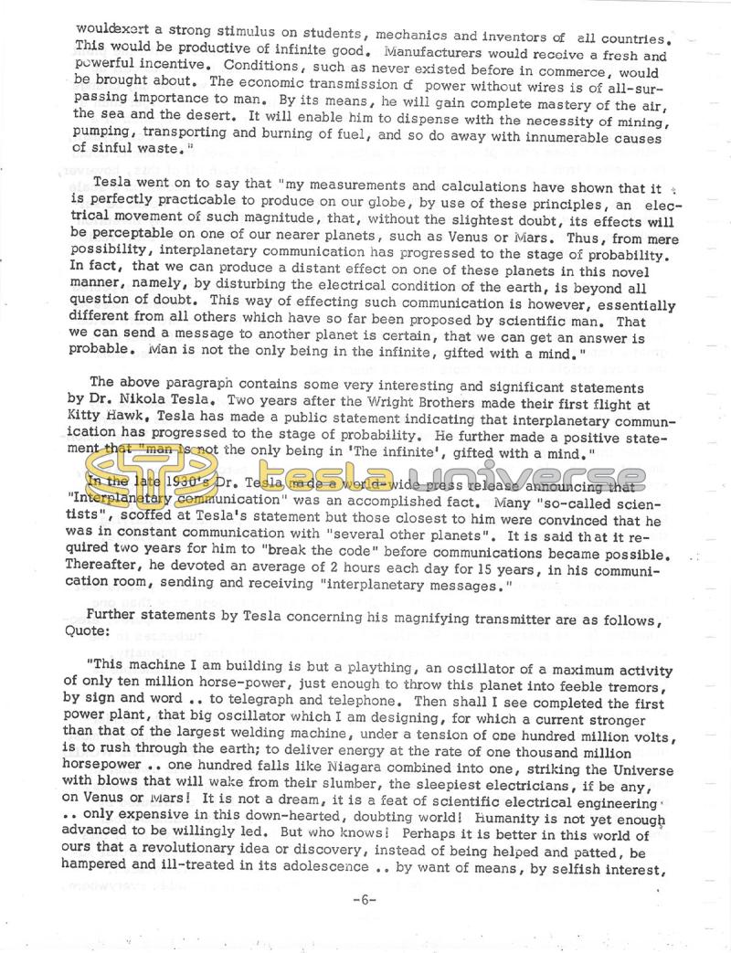 Dr. Nikola Tesla: The Forgotten Super Man of Our Industrial Age - Page 6
