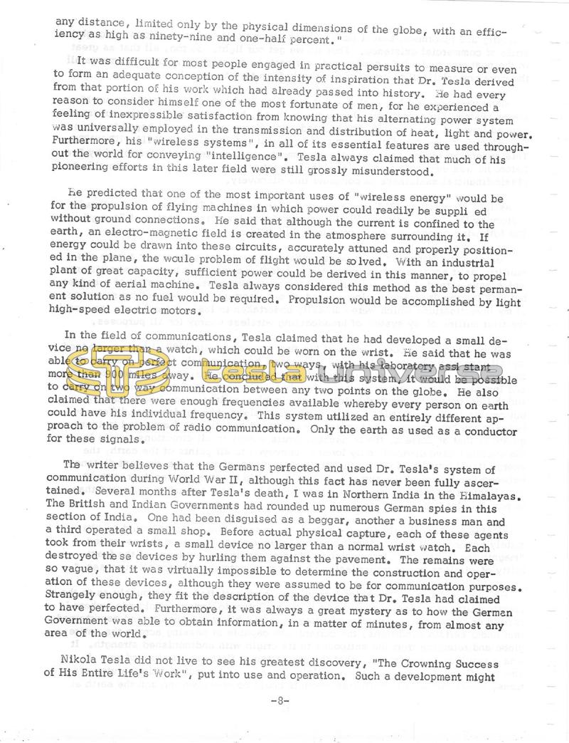 Dr. Nikola Tesla: The Forgotten Super Man of Our Industrial Age - Page 8