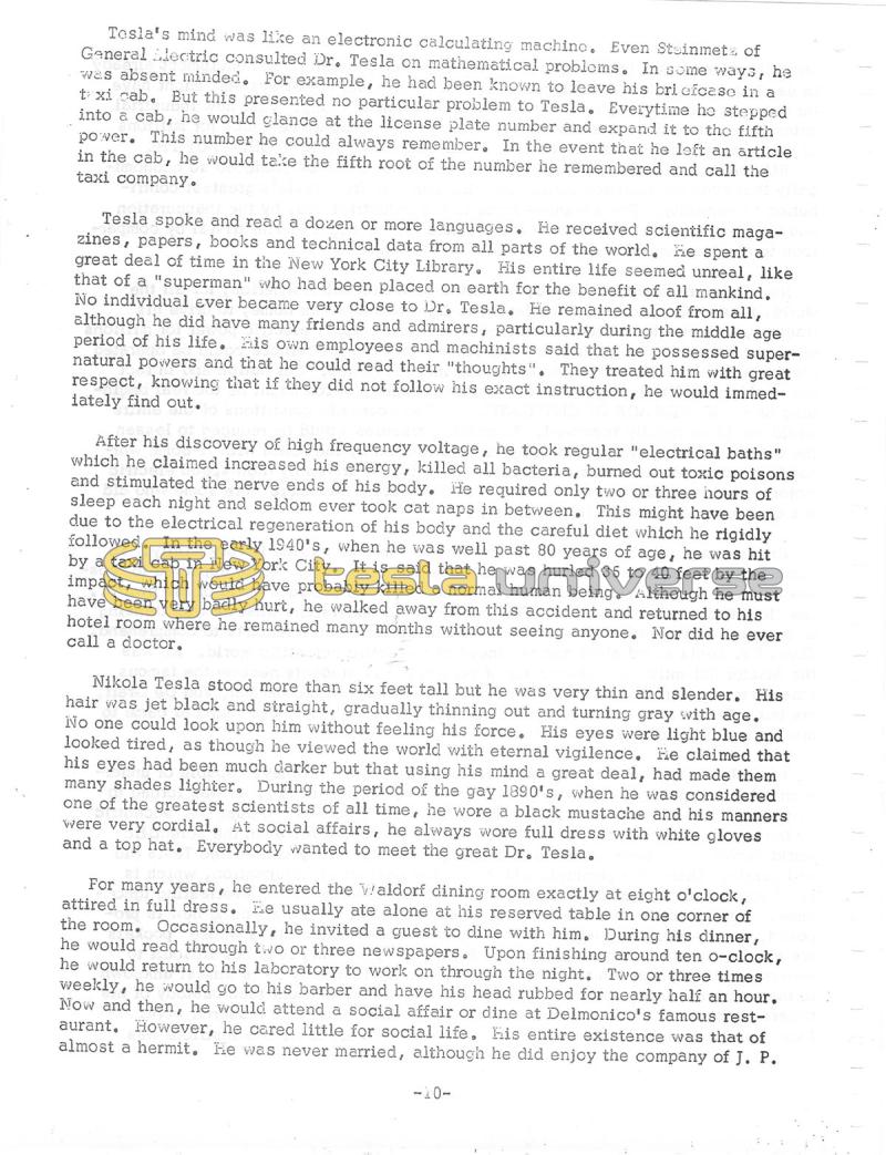 Dr. Nikola Tesla: The Forgotten Super Man of Our Industrial Age - Page 10