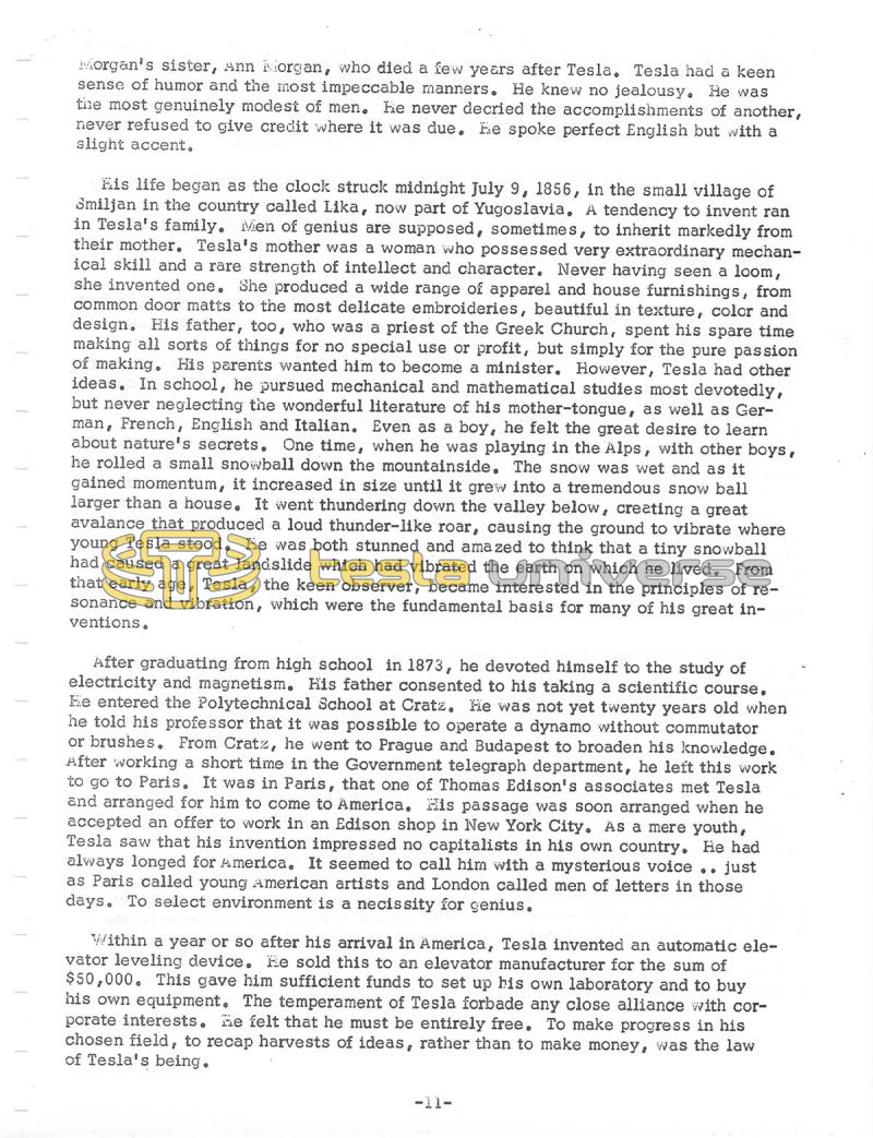Dr. Nikola Tesla: The Forgotten Super Man of Our Industrial Age - Page 11