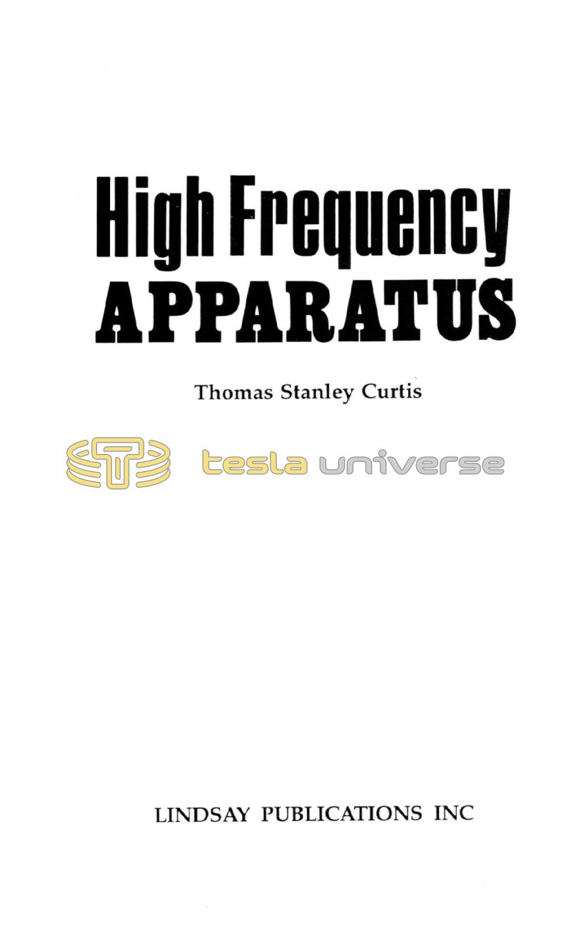High Frequency Apparatus - Page i