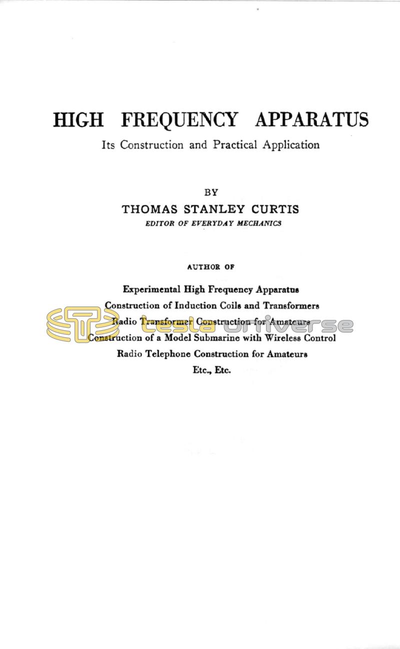 High Frequency Apparatus - Page iii