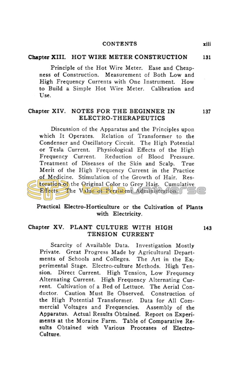 High Frequency Apparatus - Page xiii