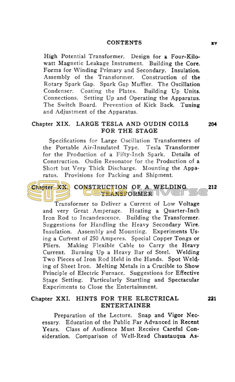 High Frequency Apparatus - Page xv