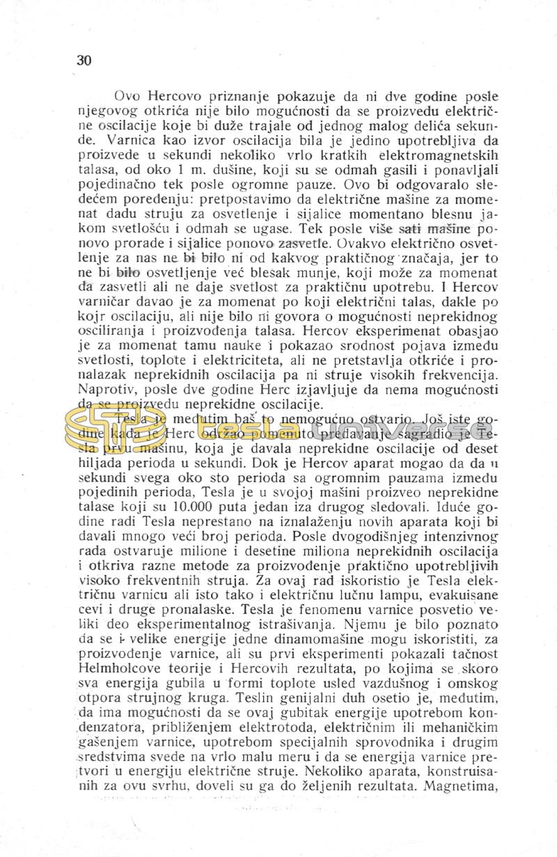Nikola Tesla and His Works - On the Occasion of the Eightieth Anniversary - Page 30