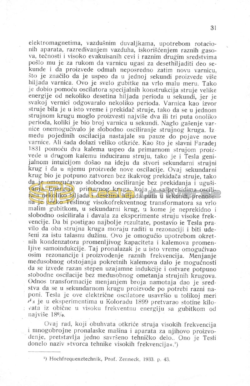 Nikola Tesla and His Works - On the Occasion of the Eightieth Anniversary - Page 31