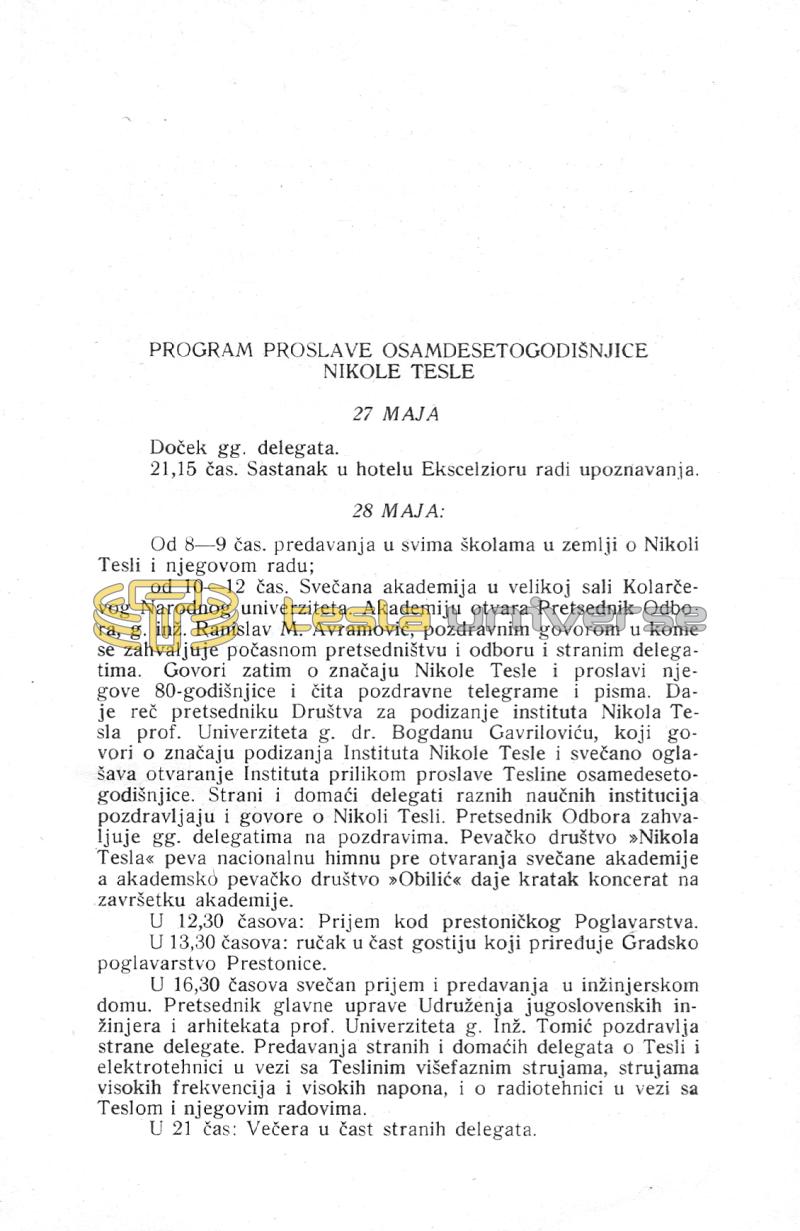 Nikola Tesla and His Works - On the Occasion of the Eightieth Anniversary - Page 41