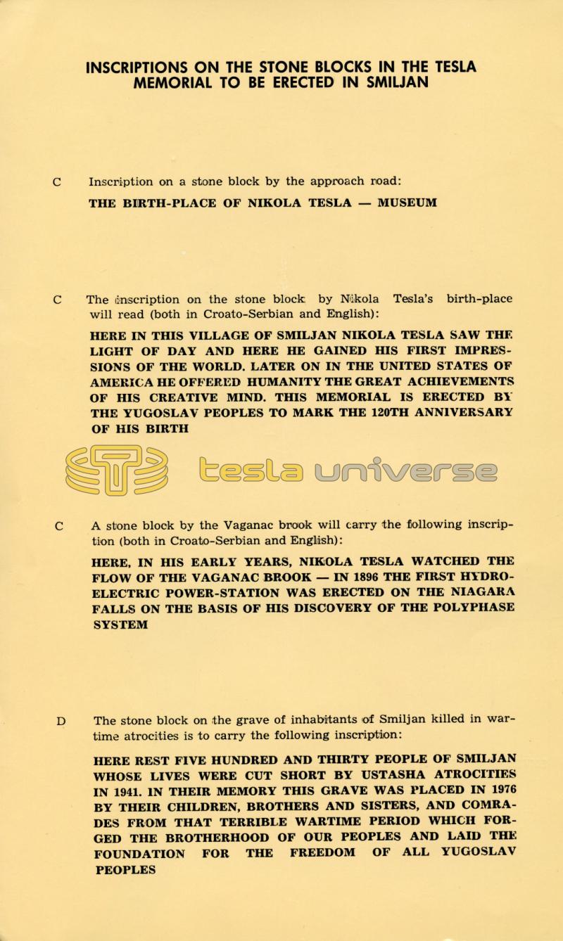 Nikola Tesla: Programme of Celebrations (1976) - Page 2