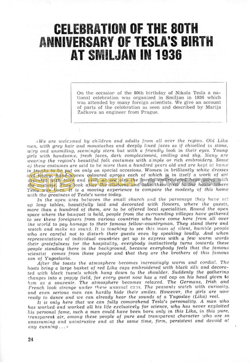 Nikola Tesla: Programme of Celebrations (1976) - Page 24