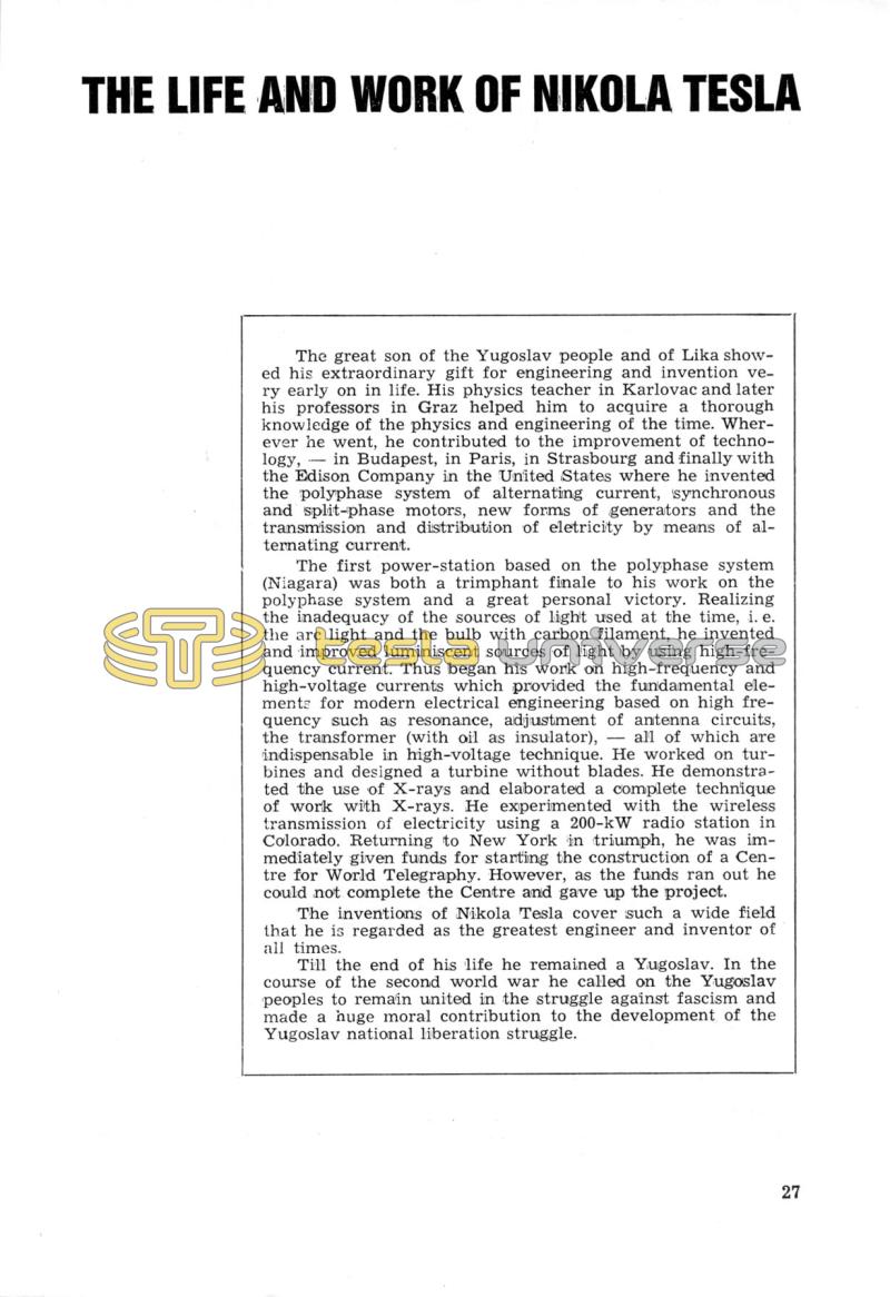 Nikola Tesla: Programme of Celebrations (1976) - Page 27