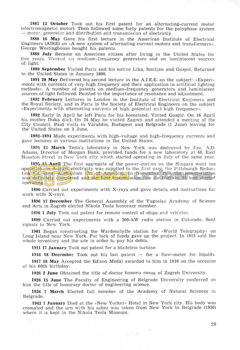 Nikola Tesla: Programme of Celebrations (1976) - Page 29