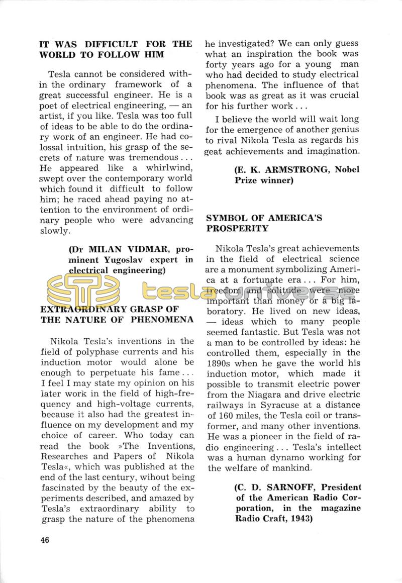 Nikola Tesla: Programme of Celebrations (1976) - Page 46