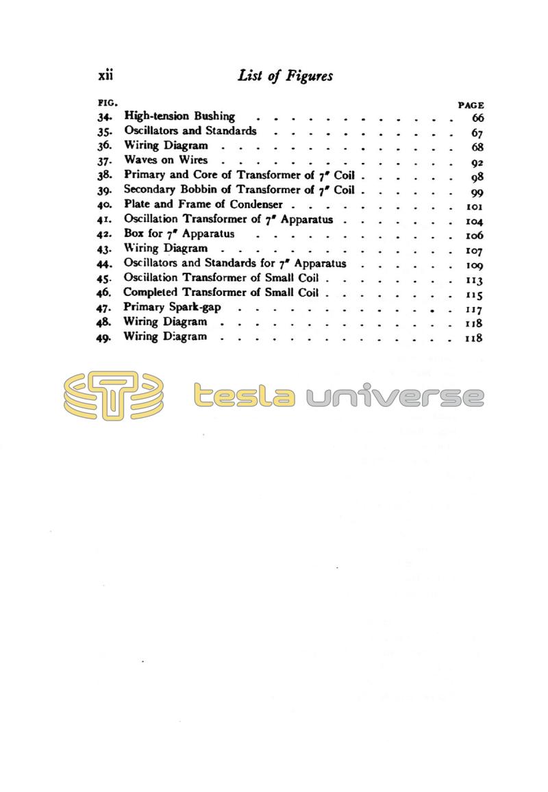 The Tesla High Frequency Coil: Its Construction and Uses - Page xii