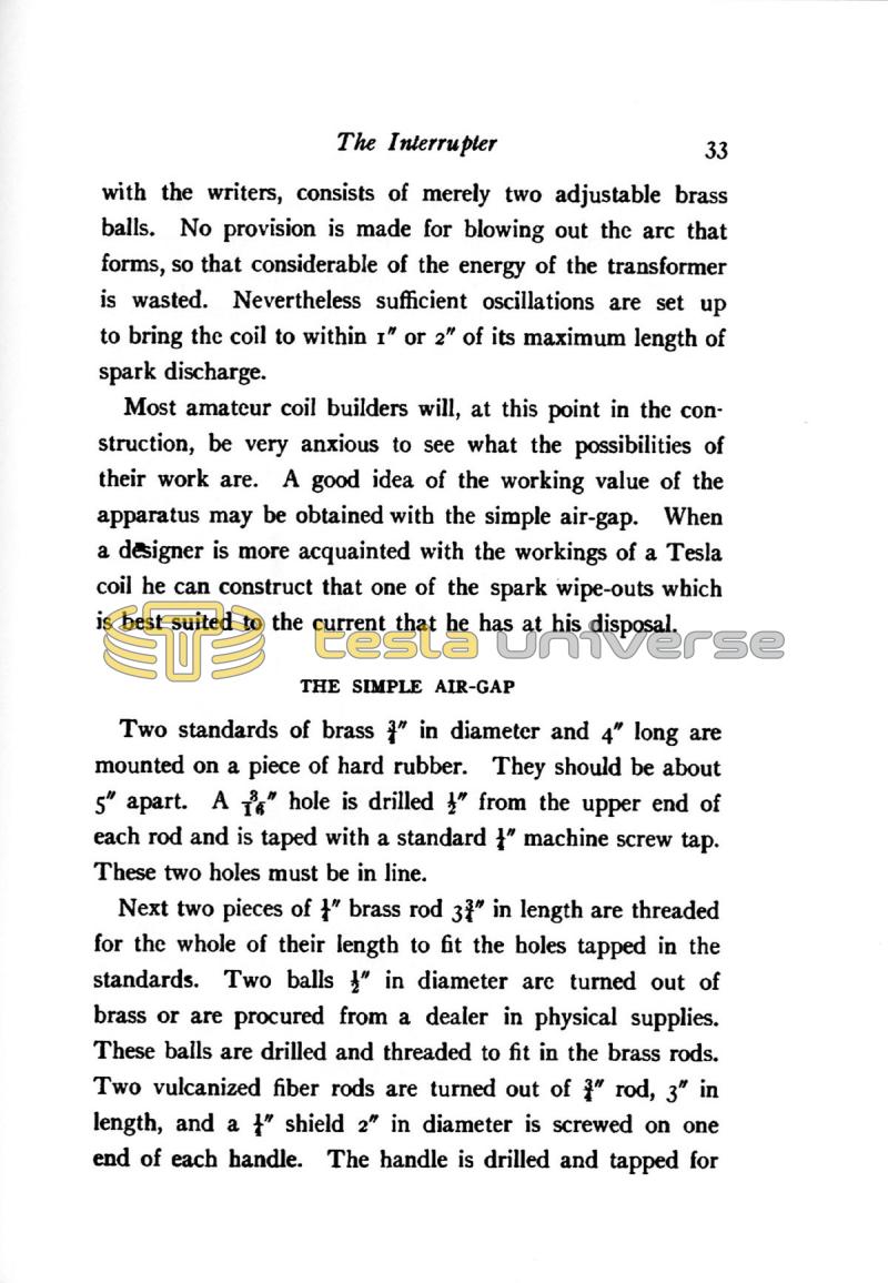 The Tesla High Frequency Coil: Its Construction and Uses - Page 33