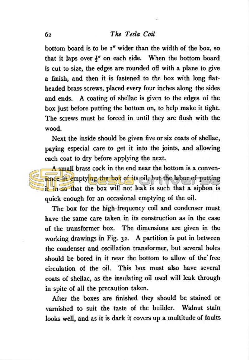 The Tesla High Frequency Coil: Its Construction and Uses - Page 62
