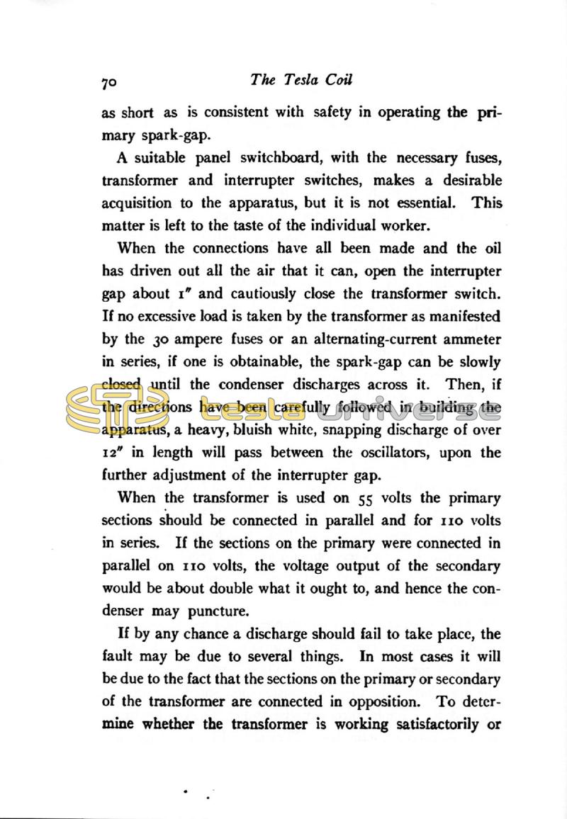 The Tesla High Frequency Coil: Its Construction and Uses - Page 70