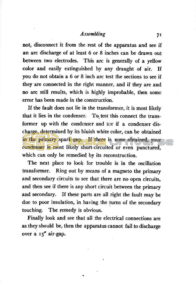 The Tesla High Frequency Coil: Its Construction and Uses - Page 71