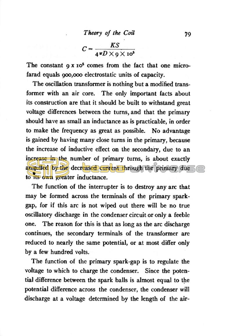The Tesla High Frequency Coil: Its Construction and Uses - Page 79