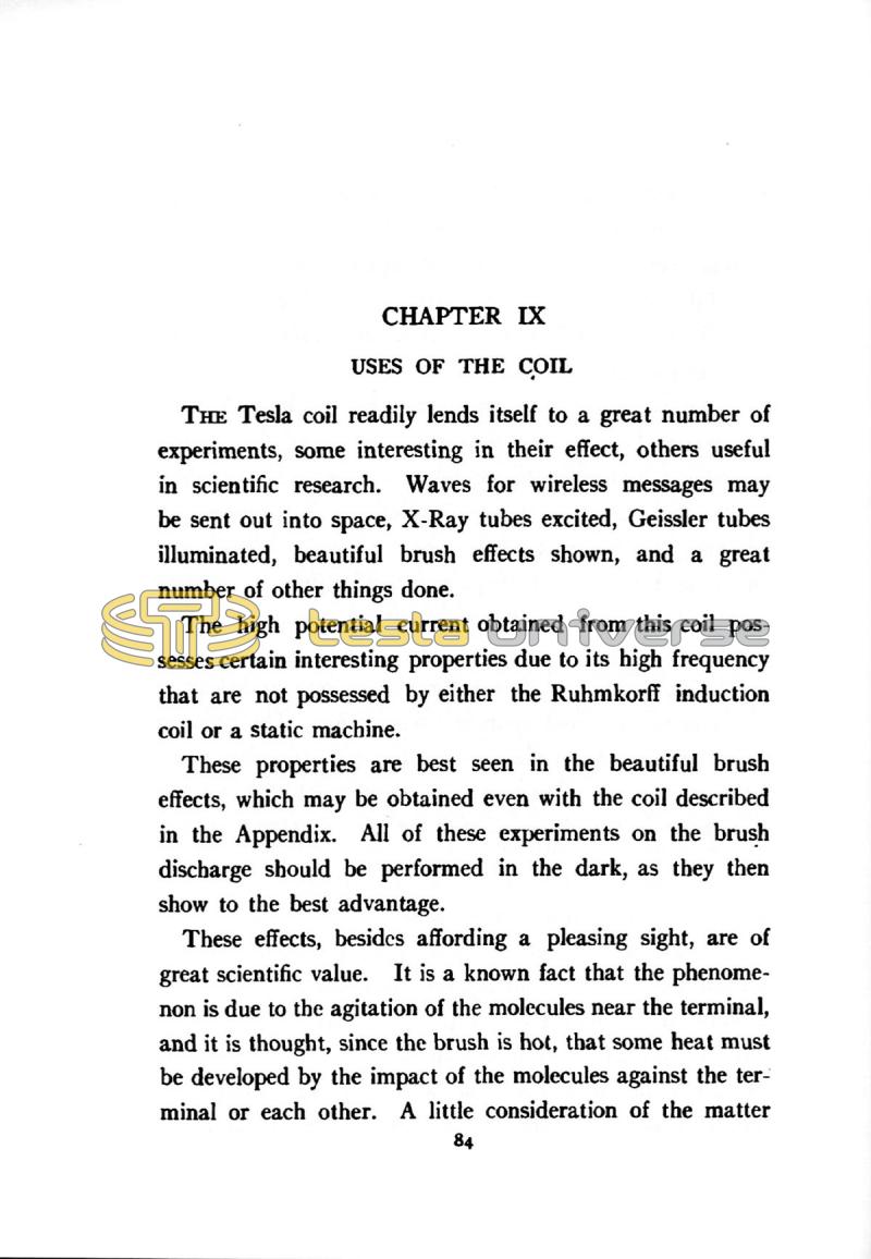 The Tesla High Frequency Coil: Its Construction and Uses - Page 84