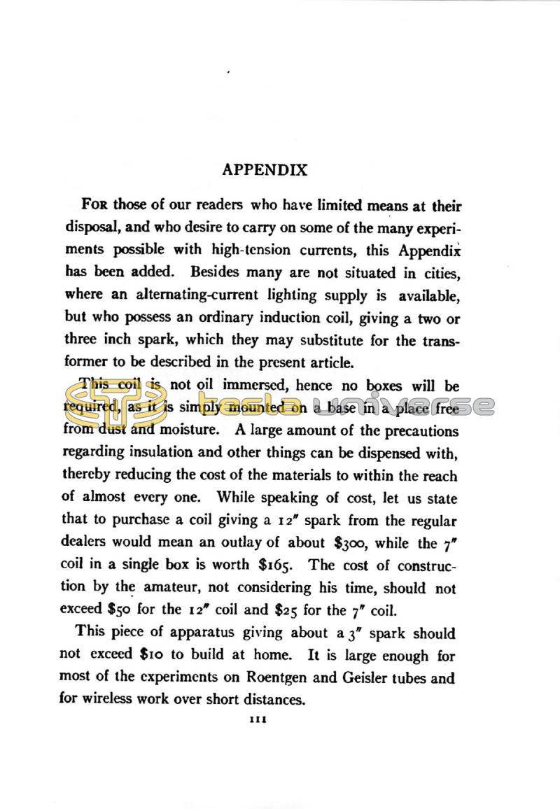 The Tesla High Frequency Coil: Its Construction and Uses - Page 111