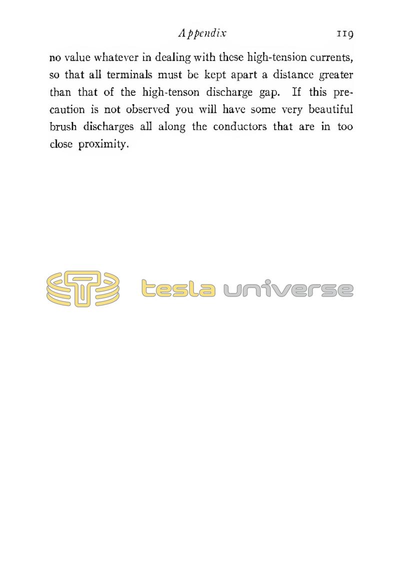 The Tesla High Frequency Coil: Its Construction and Uses - Page 119