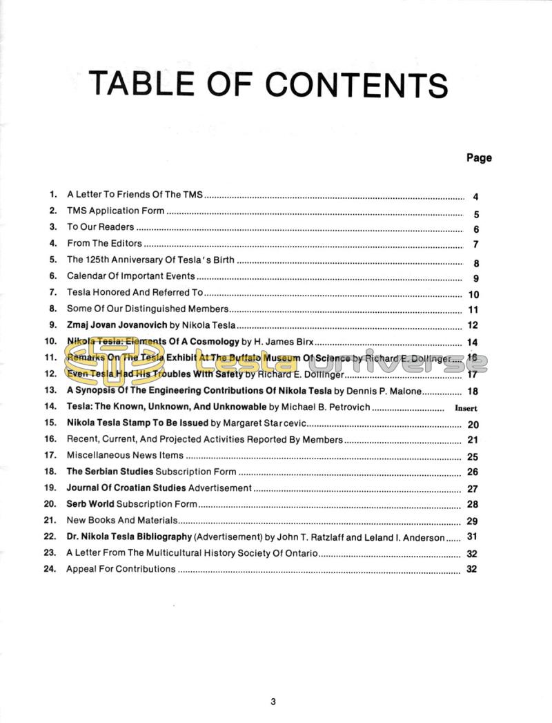 The Tesla Journal - Number 1 - 1981 - Page 3