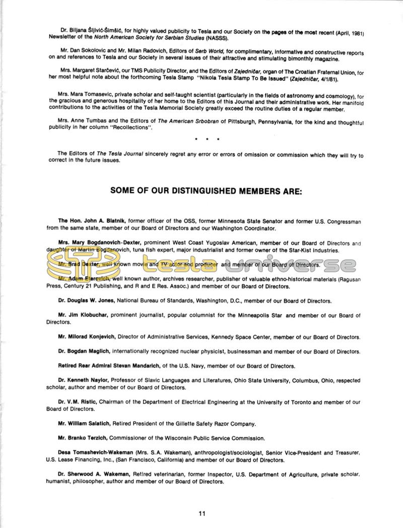 The Tesla Journal - Number 1 - 1981 - Page 11