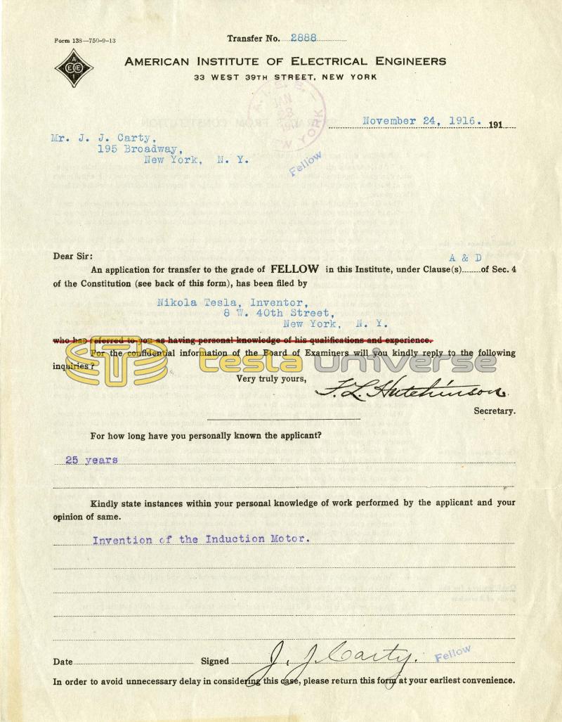 Nikola Tesla AIEE Fellowship References - Page 5