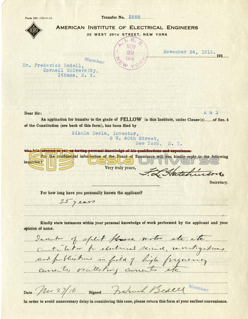 Nikola Tesla AIEE Fellowship References - Page 6