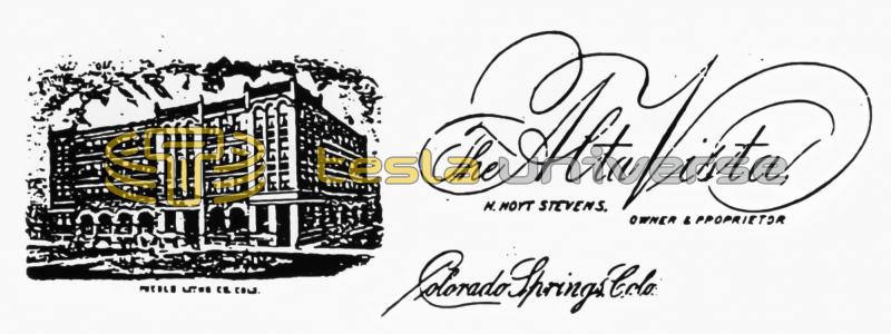 The Alta Vista Hotel letterhead from the time when Tesla stayed there