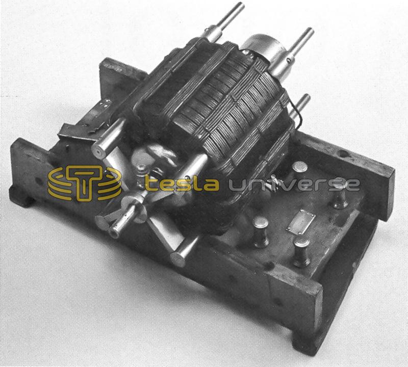 Original two-phase AC induction motor of Nikola Tesla