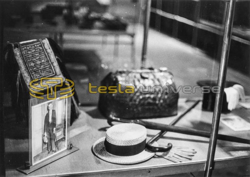 Tesla's personal items displayed in the Nikola Tesla Museum, Belgrade, Serbia