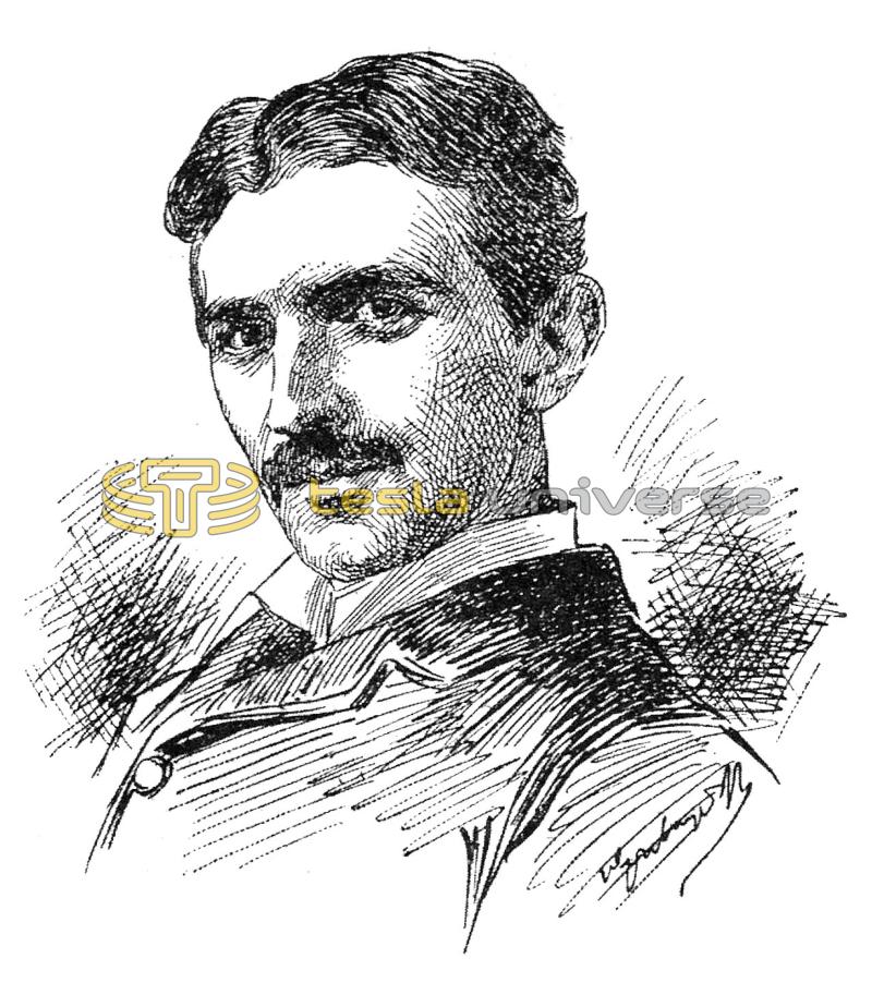 Drawing of the great inventor, Nikola Tesla Tesla Universe