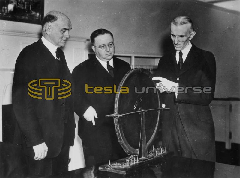 Tesla in the office of Victor Beam, Westinghouse patent counsel