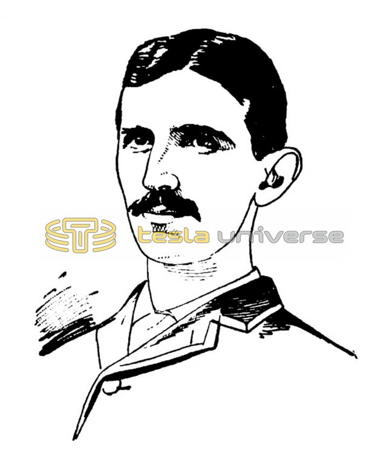 Sketch of a young Nikola Tesla
