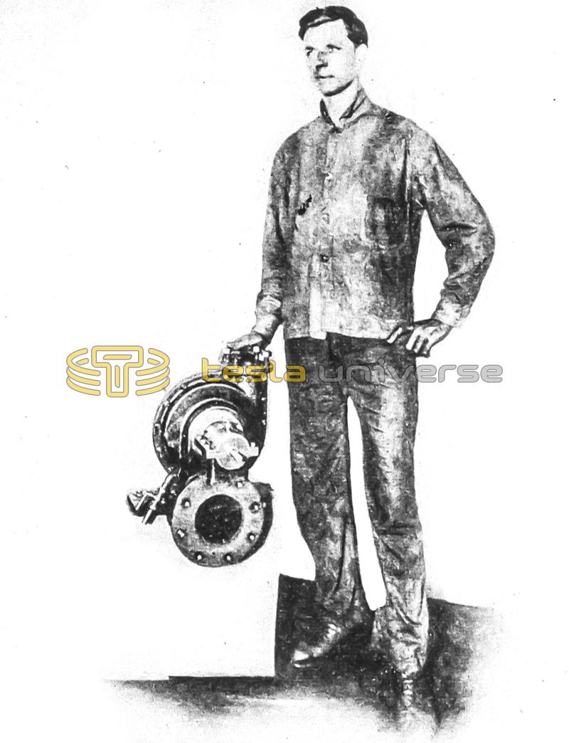 Tesla's smallest turbine model - develops 110 horse power